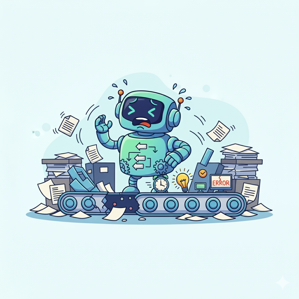 Robot processing workflow - before